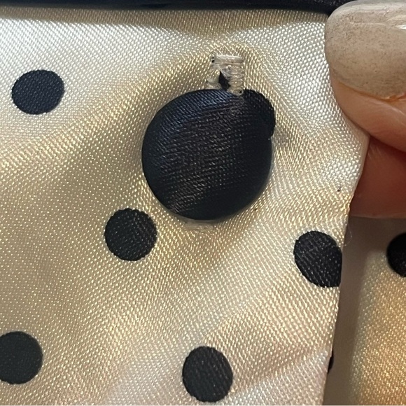 vintage silky pajama set white and navy blue shorts short sleeve size large - Picture 4 of 11